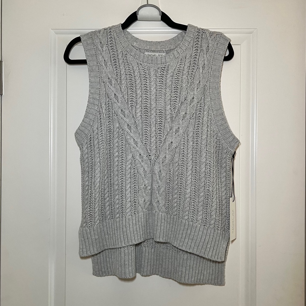 Rachel Zoe Cable Knit Vest Size L